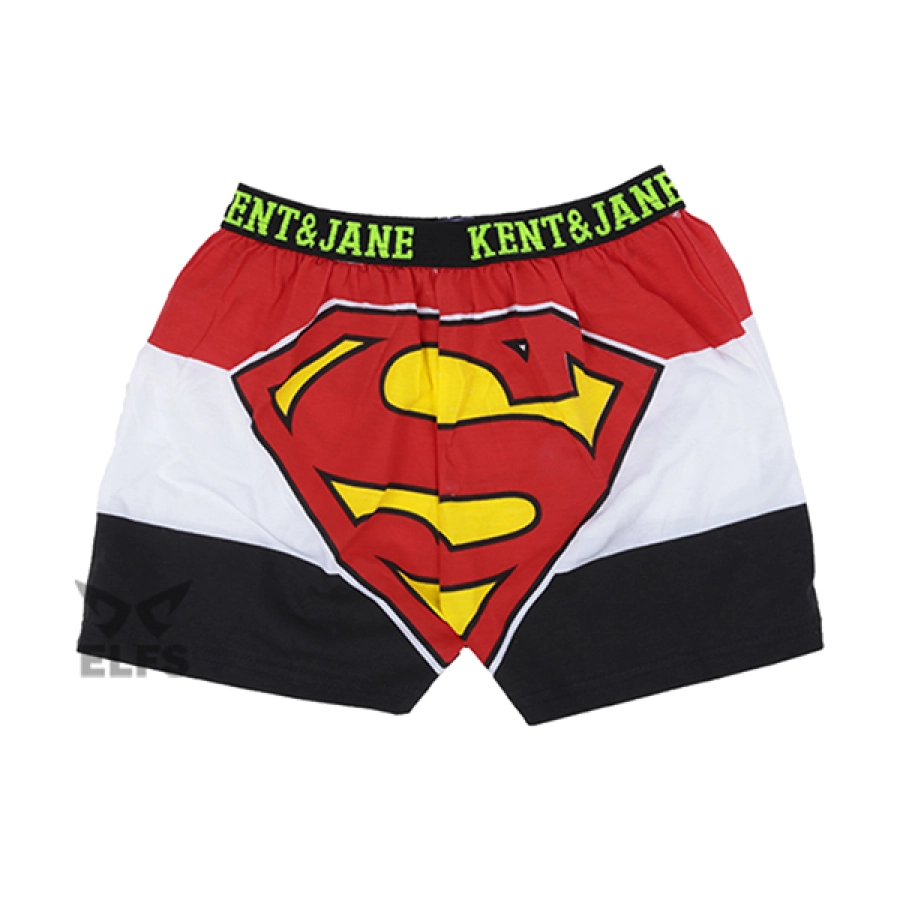 BOXER MOTIF Boxer Pria Dewasa Celana Dalam Santai Superman Half Hitam 3 xk_superman_half_hx_2