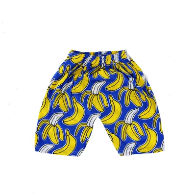 CELANA SANTAI ANAK Celana Dalam Pendek Anak Laki Laki Boxer Katun Gambar Banana Pattern Biru Tua 1 xka_banana_patten_bt_0