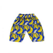 CELANA SANTAI ANAK Celana Dalam Pendek Anak Laki Laki Boxer Katun Gambar Banana Pattern Biru Tua