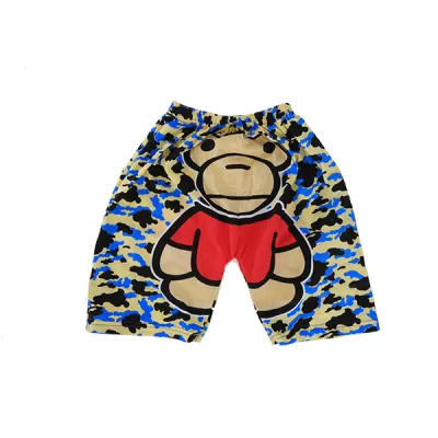 CELANA SANTAI ANAK Celana Dalam Pendek Anak Laki Laki Boxer Katun Gambar Monyet Army Krem 1 xka_monkey_army_cr_0