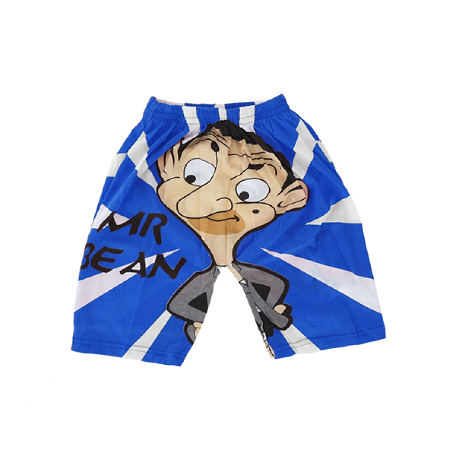 CELANA SANTAI ANAK Celana Dalam Pendek Anak Laki Laki Boxer Katun Gambar Mr Bean Biru Tua 1 xka_mr_bean_bt_0