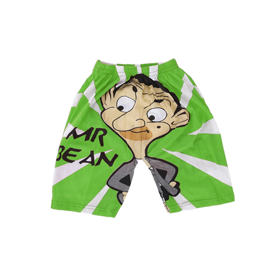 CELANA SANTAI ANAK Celana Dalam Pendek Anak Laki Laki Boxer Katun Gambar Mr Bean Hijau Tua 1 xka_mr_bean_it_0