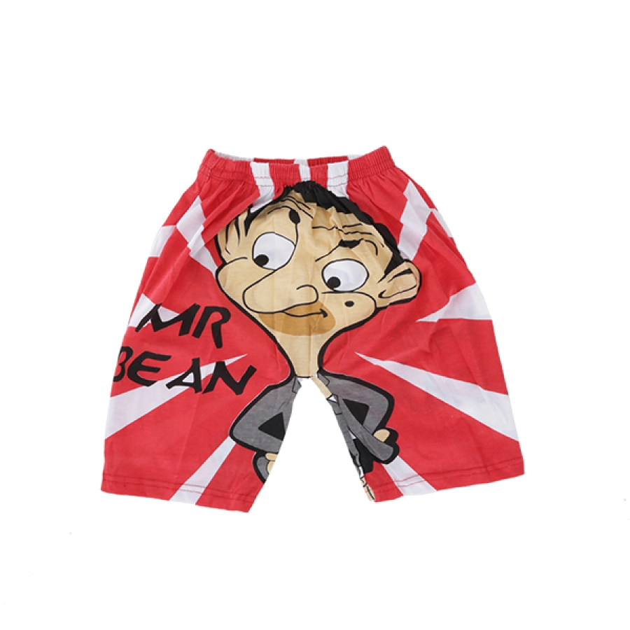 CELANA SANTAI ANAK Celana Dalam Pendek Anak Laki Laki Boxer Katun Gambar Mr Bean Merah Cabe 1 xka_mr_bean_mc_0