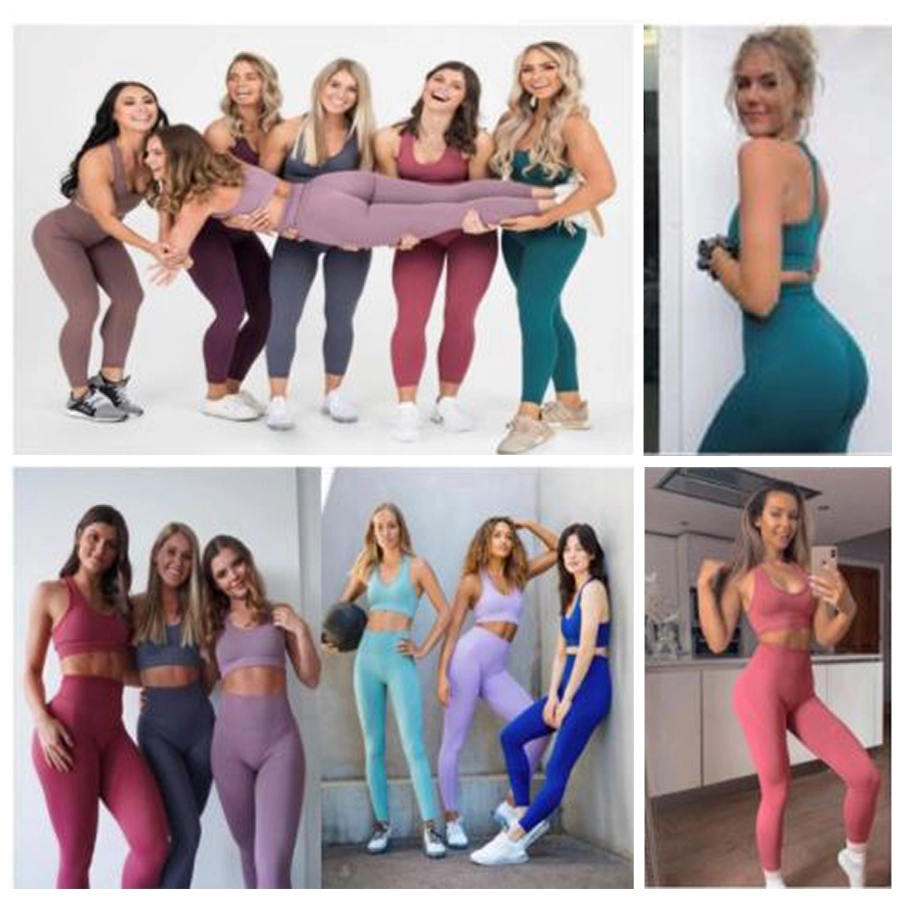 CELANA TRAINING PANJANG Setelan olahraga wanita Sports Bra + Legging Yoga Gym Fitness Zumba Coklat Muda 4 yoga_set_cm3